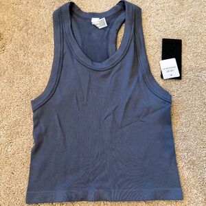 NWT 90 Degrees Size S seamless ribbed racer back cropped tank